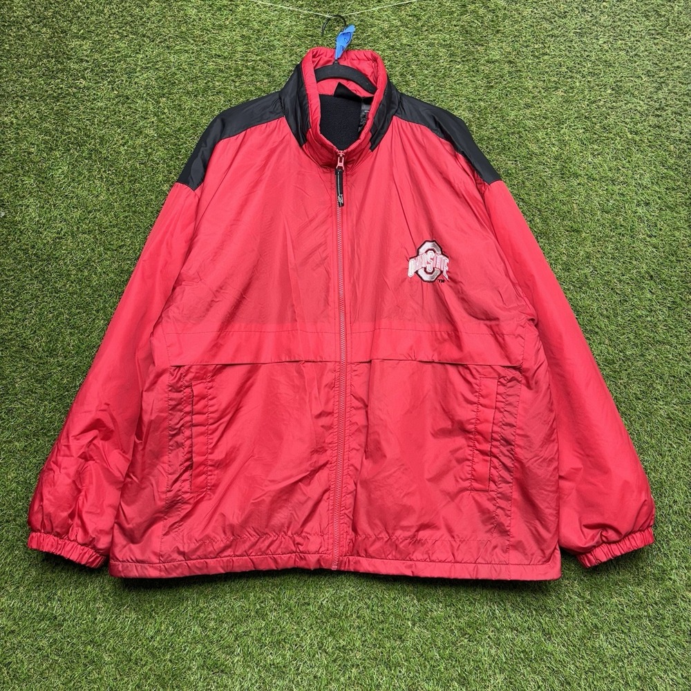 Vintage Ohio State Buckeyes Starter Jacket Mens XL Red NCAA Full Zip OSU 2000s